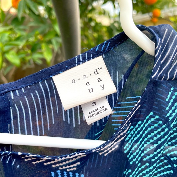 Blue Floral Dress With Slip!! - Picture 3 of 8